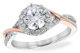 A225-53299: LDS SEMI DIA RG .31 TW (WG RG/ROSE TRIM)