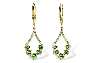 A226-36953: EARR .64 GREEN GARNET .98 TGW