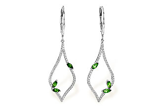 A226-42444: EARR .42 GREEN GARNET .77 TGW