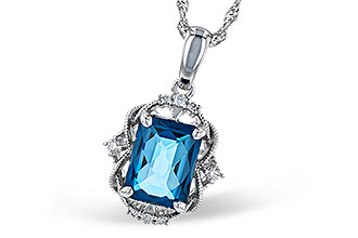 A309-12399: NECK 1.68 LONDON BLUE TOPAZ 1.73 TGW (8x6MM LBT)