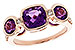 A310-06008: LDS RG 2.25 TW AMETHYST 2.50 TGW (7MM CUSHION)