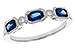 A310-93326: LDS WED RG .72 SAPPHIRE .77 TGW (4x3MM SAPP)