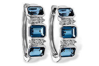 A310-93344: EARRINGS 1.37 TW LONDON BLUE TOPAZ 1.48 TGW