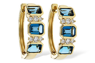 A310-93344: EARRINGS 1.37 TW LONDON BLUE TOPAZ 1.48 TGW