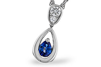 A310-94235: NECKLACE .21 SAPPHIRE .27 TGW (4x3 SAPP)