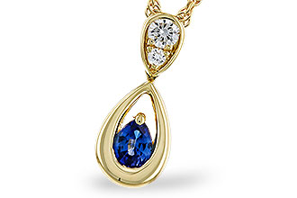 A310-94235: NECKLACE .21 SAPPHIRE .27 TGW (4x3 SAPP)