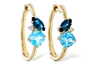 A310-95099: EARRINGS 1.82 TW BLUE TOPAZ 1.86 TGW