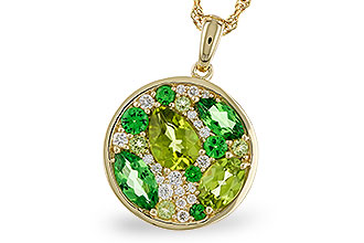 A310-95117: NECK 2.20 TW SEMI-PRECIOUS (TSAV, PER) 2.37 TGW