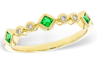 A310-96080: LDS WED RG .14 TW EMERALD .19 TGW