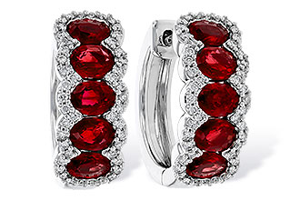 A310-97908: EARRINGS 2.20 TW RUBY 2.45 TGW
