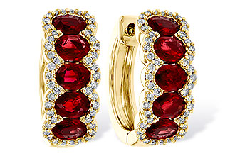 A310-97908: EARRINGS 2.20 TW RUBY 2.45 TGW