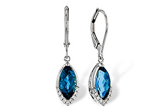 A310-98817: EARR 2.42 TW LONDON BLUE TOPAZ 2.50 TGW (9x5MM MQ)