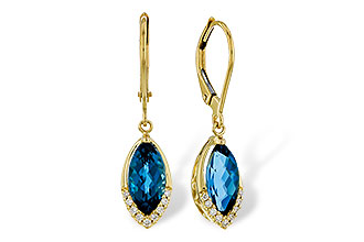 A310-98817: EARR 2.42 TW LONDON BLUE TOPAZ 2.50 TGW (9x5MM MQ)
