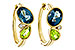 A310-99699: EARRINGS 2.97 SEMI-PREC (PER,LBT) 3.00 TGW