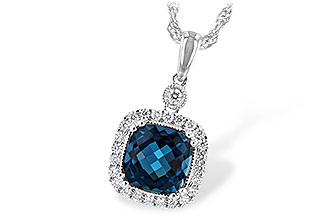 B225-46917: NECK 1.63 LONDON BLUE TOPAZ 1.80 TGW (7MM LBT)