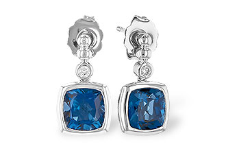 B309-09653: EARR 1.78 LONDON BLUE TOPAZ 1.82 TGW