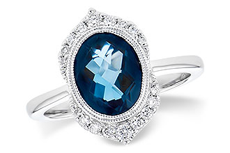 B309-16971: LDS RG 1.86 LONDON BLUE TOPAZ 2.00 TGW