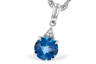 B310-05126: NECK 1.60 LONDON BLUE TOPAZ 1.61 TGW (7MM RD)