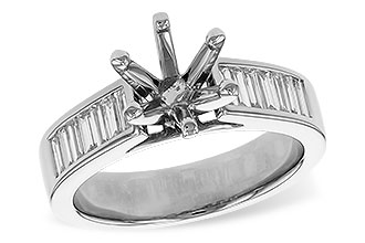 B310-91517: LDS SEMI DIA RG .50 TW BAGUETTES
