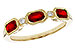 B310-93317: LDS WED RG .72 RUBY .77 TGW (4x3MM RUBY)