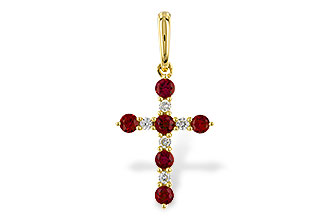 B310-93335: PENDANT .34 TW RUBY .42 TGW