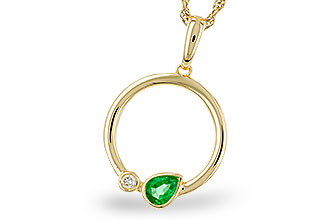B310-93344: NECKLACE .20 EMERALD .22 TGW