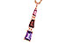 B310-95135: NECKLACE 2.32 SEMI-PREC (PT,GT,AMY) 2.37 TGW
