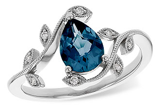 B310-95153: LDS RG 1.20 LONDON BLUE TOPAZ 1.26 TGW (8x6MM LBT)