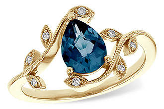B310-95153: LDS RG 1.20 LONDON BLUE TOPAZ 1.26 TGW (8x6MM LBT)