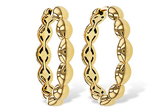 B310-98744: GOLD EARRINGS (21MM)