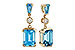 B310-98789: EARRINGS 2.37 TW BLUE TOPAZ 2.44 TGW