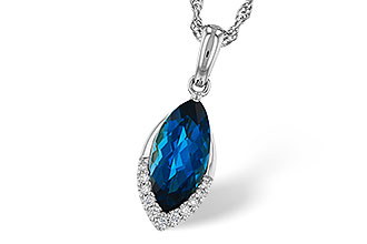 B310-98817: NECK 2.14 LONDON BLUE TOPAZ 2.20 TGW (12x6MM MQ)