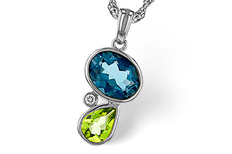 B310-99680: NECKLACE 2.43 SEMI-PREC (PER,LBT) 2.45 TGW