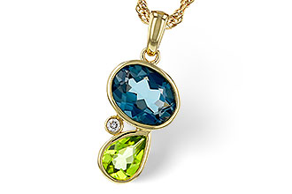 B310-99680: NECKLACE 2.43 SEMI-PREC (PER,LBT) 2.45 TGW