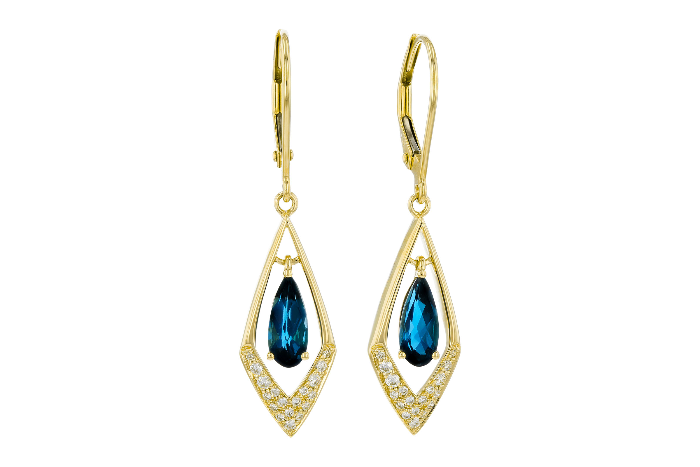 B311-84208: EARR 1.07 TW LONDON BLUE TOPAZ 1.22 TGW