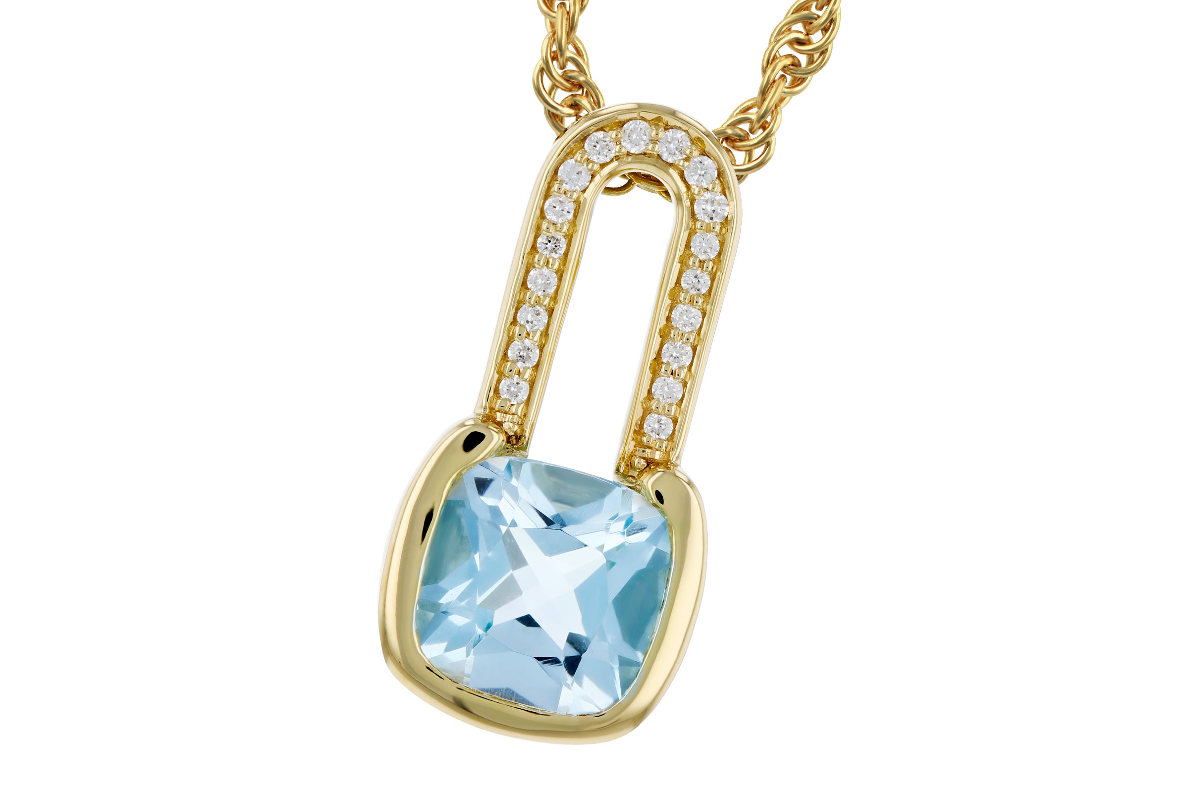 B311-85108: NECKLACE .91 SKY BLUE TOPAZ .95 TGW (6MM BT)