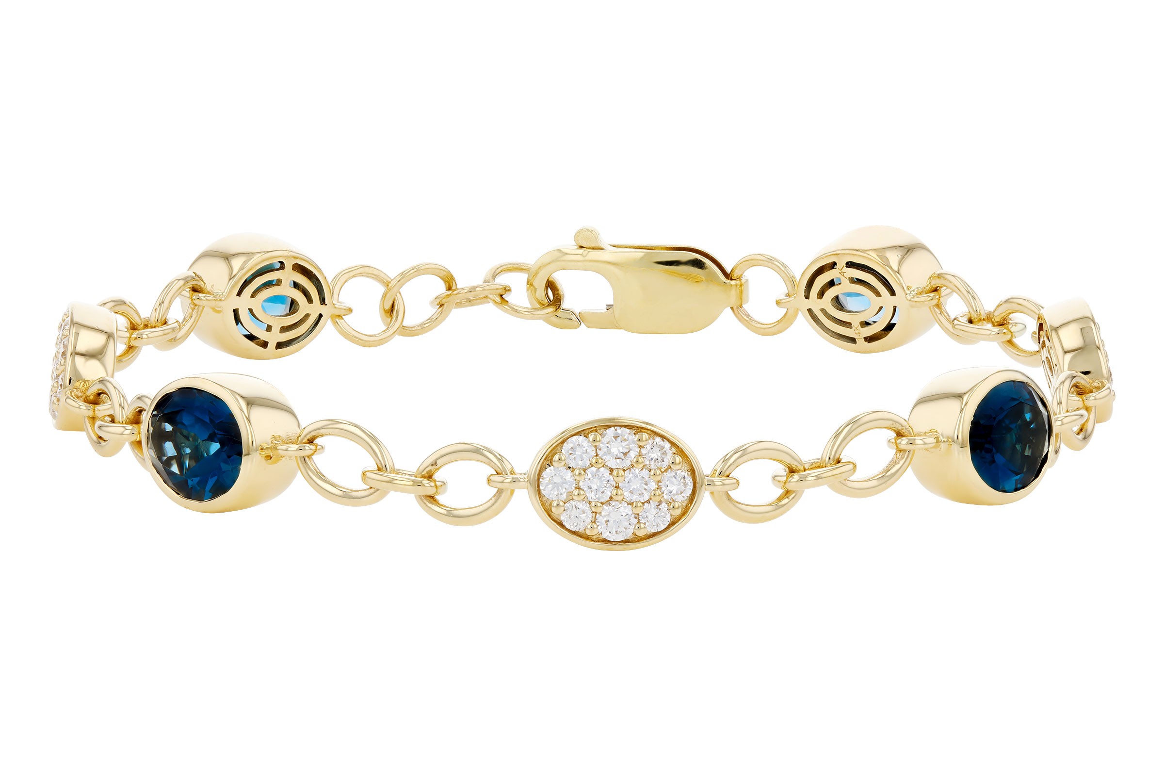 B311-85153: BRACELET 5.24 TW LONDON BLUE TOPAZ 6.00 TGW (7")