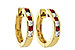 C037-30553: EARRINGS .29 RUBY .50 TGW
