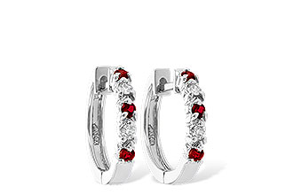 C037-30571: EARRINGS .17 RUBY .26 TGW