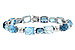 C225-48789: BRACELET 46.75 BLUE TOPAZ 46.80 TGW