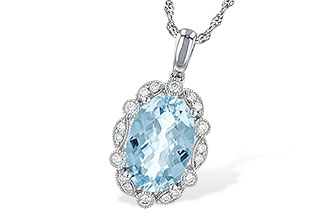 C226-42398: NECKLACE 2.40 AQUA 2.57 TGW (12x8MM AQ)