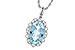 C226-42398: NECKLACE 2.40 AQUA 2.57 TGW (12x8MM AQ)