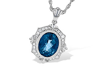 C226-44198: NECK 3.00 LONDON BLUE TOPAZ 3.16 TGW