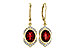 C310-91480: EARRING 3.06 GARNET 3.25 TGW