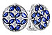 C310-92453: EARRINGS 2.07 TW SAPPHIRE 2.37 TGW