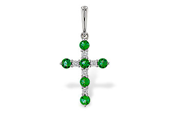 C310-93326: PENDANT .27 TW EMERALD .35 TGW