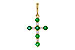 C310-93326: PENDANT .27 TW EMERALD .35 TGW