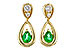 C310-95144: EARRINGS .20 EMERALD .32 TGW (4x3 EMER)