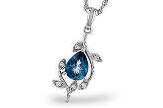 C310-95153: NECK 1.20 LONDON BLUE TOPAZ 1.25 TGW (8x6MM LBT)
