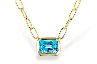 C310-96989: NECKLACE 1.20 SWISS BLUE TOPAZ (18")